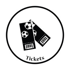 Two football tickets icon