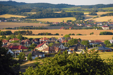 Evening near small town Okrisky