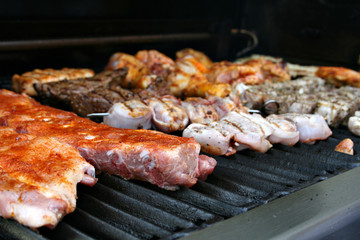 organisch, lifestyle, gasgrill, fleisch, biofleisch, spareribs, verschiedene