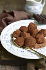Homemade chocolate truffles.