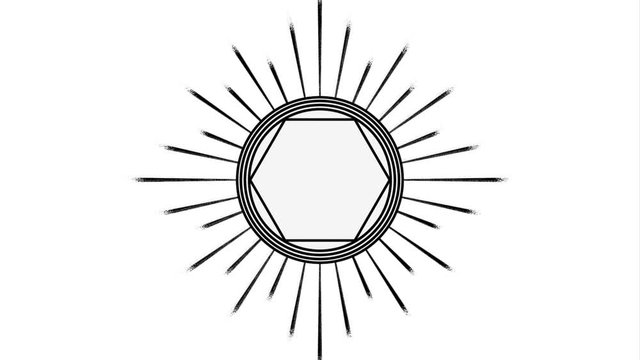 Seal icon design with lines