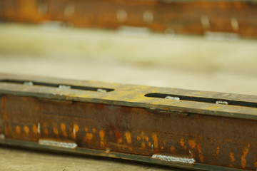 Closeup of metal building instrument