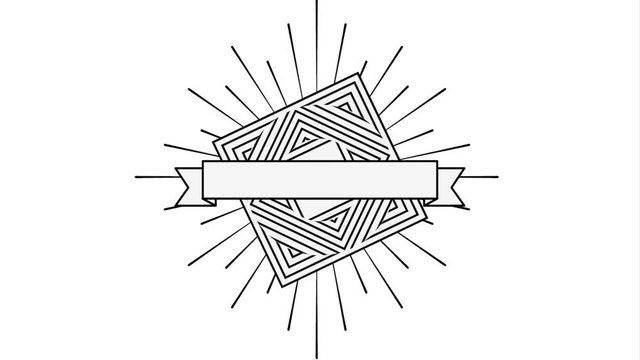 Seal icon design with lines
