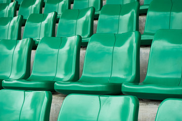 Obraz premium Row of chairs in arena.