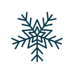 Winter concept represented by snowflake icon. isolated and flat illustration 