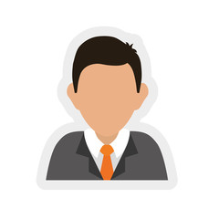 Avatar person concept represented by man icon. isolated and flat illustration 