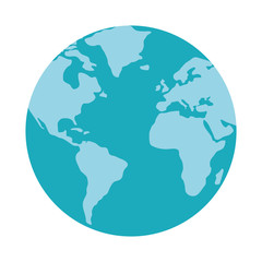 Planet concept represented by earth icon. isolated and flat illustration 