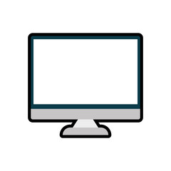 Gadget and technology concept represented by computer icon. isolated and flat illustration 