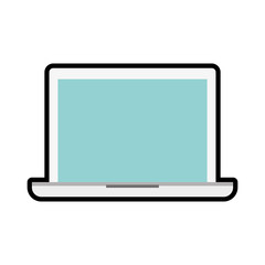 Gadget and technology concept represented by laptop icon. isolated and flat illustration 