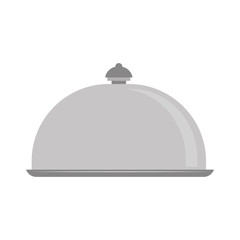 Kitchen and menu concept represented by plate icon. isolated and flat illustration 