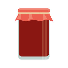 Jam concept represented by jar icon. isolated and flat illustration 