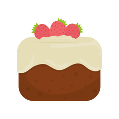 Bakery concept represented by cake icon. isolated and flat illustration 