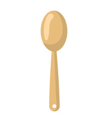 Kitchen and menu concept represented by spoon icon. isolated and flat illustration 
