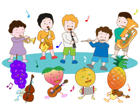 子供の果物のコンサート