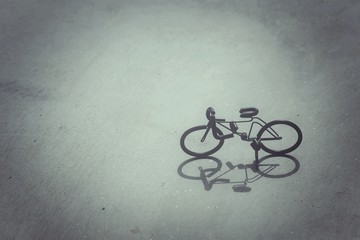 Toy bike wallpaper background, process vintage tone