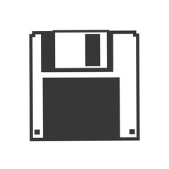 Gadget and technology concept represented by diskette icon. isolated and flat illustration 