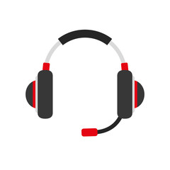 Music concept represented by headphone icon. isolated and flat illustration 