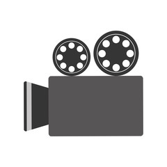 Movie concept represented by Videocamera icon. isolated and flat illustration 
