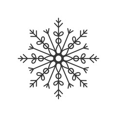 Winter concept represented by snowflake icon. isolated and flat illustration 