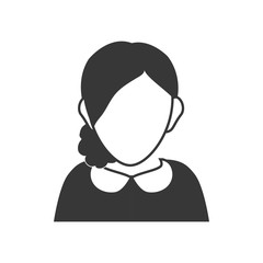 Person concept represented by avatar woman icon. isolated and flat illustration 