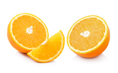 Orange fruit isolated on white background