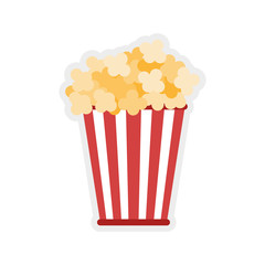 Food concept represented by pop corn icon. isolated and flat illustration 