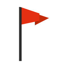 Flag concept represented by pennat icon. isolated and flat illustration 