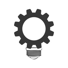Energy concept represented by light bulb with icon. isolated and flat illustration 