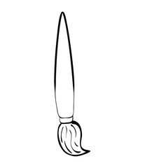 Paint concept represented by brush icon. isolated and flat illustration 