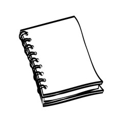 learning concept represented by notebook icon. isolated and flat illustration 