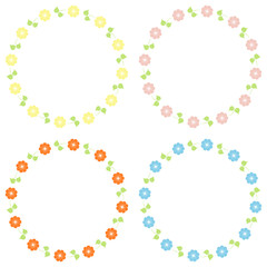 Beautiful floral frames collection