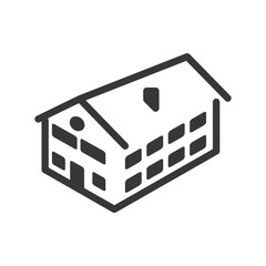 Building concept represented by house  icon. isolated and flat illustration 