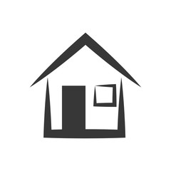 Building concept represented by house  icon. isolated and flat illustration 