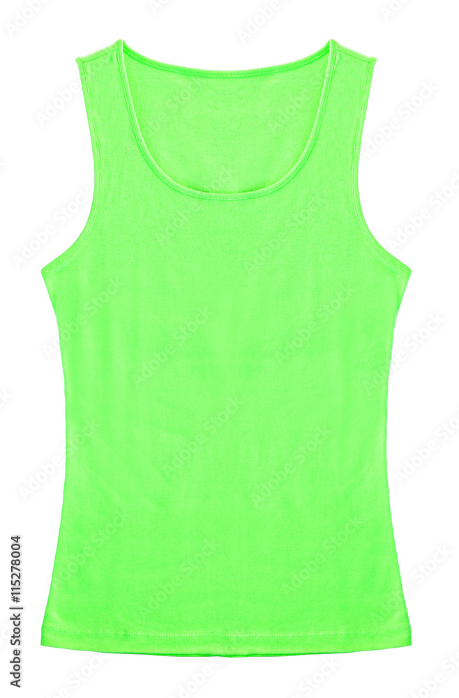 Sticker Green Sleeveless shirt woman.