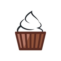 Birthday cake Logo symbol vector