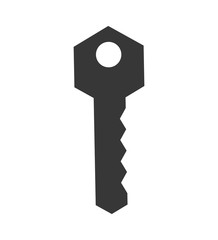Security concept represented by key icon. isolated and flat illustration 