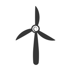 Save energy and eco concept represented by wind mill icon. isolated and flat illustration 