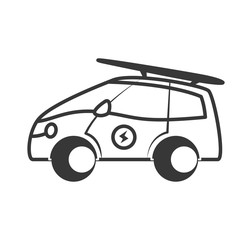 Save energy and eco concept represented by eco car icon. isolated and flat illustration 
