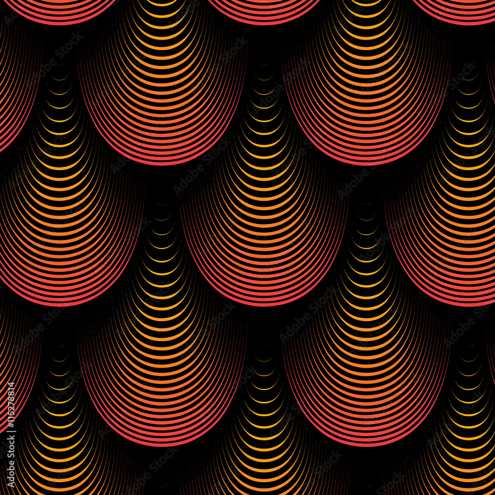 Poster abstract background with blended feather lines