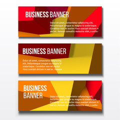 Set of three business banners