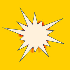 Bang speech bubble comic sign