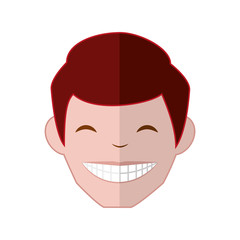 Avatar cartoon concept represented by happy man icon. isolated and flat illustration 