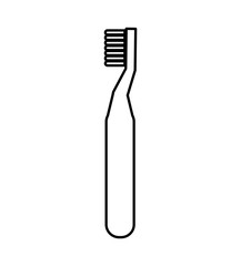 Dental care instument concept represented by brush icon. isolated and flat illustration 