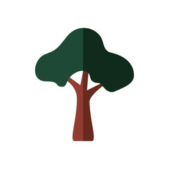 Nature and eco concept represented by tree icon. isolated and flat illustration 