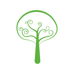 Nature and plant concept represented by tree icon. isolated and flat illustration 