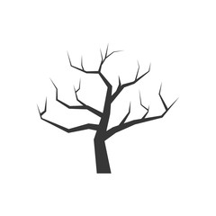Nature and plant concept represented by dry tree icon. isolated and flat illustration 