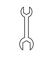 Constuction and repair concept represented by wrench tool icon. isolated and flat illustration 