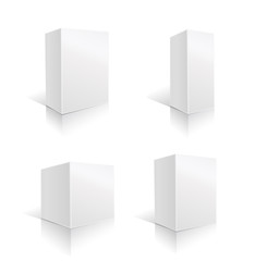 white box set. vector illustration