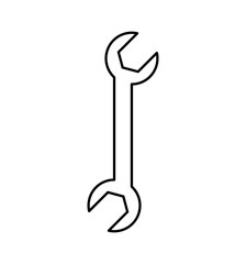 Constuction and repair concept represented by wrench tool icon. isolated and flat illustration 
