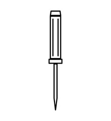 Constuction and repair concept represented by screwdriver tool icon. isolated and flat illustration 